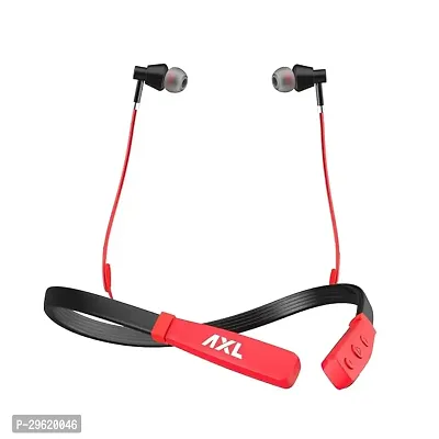 Bluetooth Wireless In ear Earphone with Upto 22 Hour Playtime, Adjustable Clip, Passive Noise Cancellation, Magnetic Earbuds, Bluetooth V5.0 and with mic Flexible Neckband (Red)