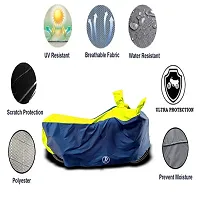 DUFFEL?-Two Wheeler Body Cover Used for Royal Enfi Bullet 350 Cover Dust Proof/UV Protection/ Indoor/Outdoor and Parking (Yellow Color)-thumb2