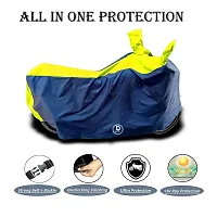 DUFFEL?-Two Wheeler Body Cover Used for Royal Enfi Bullet 350 Cover Dust Proof/UV Protection/ Indoor/Outdoor and Parking (Yellow Color)-thumb1