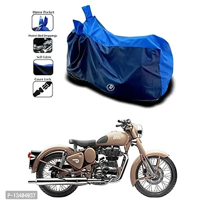 DUFFEL?Cover Compatible with All Variants of Royal Enfi Classic Gunmetal BS6 Cover Dust Proof/UV- Protection Used for Indoor/Outdoor and Parking (Blue Color)