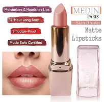 Medin Paris my look matte lipsticks cosmetics makeup combo set of 4 (skin brown magenta pink orange)-thumb1