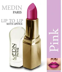 Medin Paris triangle lip to lip Matte lipsticks set of 1 (Pink)-thumb1