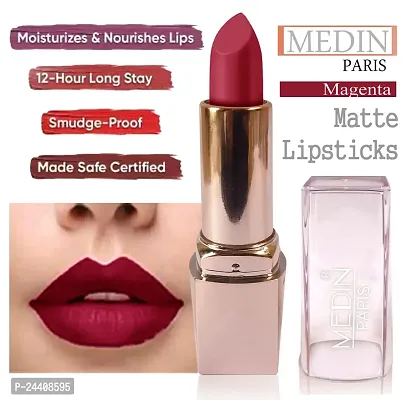 Medin Paris my look matte lipsticks cosmetics makeup combo set of 4 (pink magenta purple voilet)-thumb3