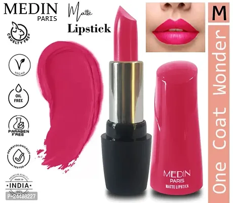 Medin Paris Ultra Hd Elegant Colors Matte Lipstick Cosmetics Makeup set of 4 (pink brown pink l pink l carrat)-thumb2