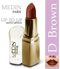 Medin Paris triangle lip to lip Matte lipsticks set of 1 (D Brown)-thumb1