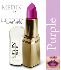 Medin Paris triangle lip to lip Matte lipsticks set of 1 (Purple)-thumb1