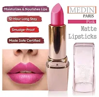 Medin Paris my look matte lipsticks cosmetics makeup combo set of 4 (skin brown magenta pink orange)-thumb4