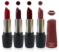 Medin Paris Ultra Hd Elegant Colors Matte Lipstick Cosmetics Makeup set of 4 (maroon hot chocolate d maroon brown)-thumb1