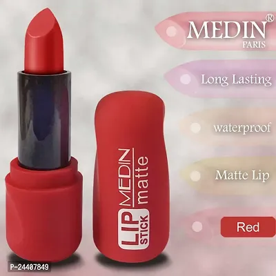 Medin Paris super matte lipstick cosmetics makeup combo set of 1 (red)-thumb4