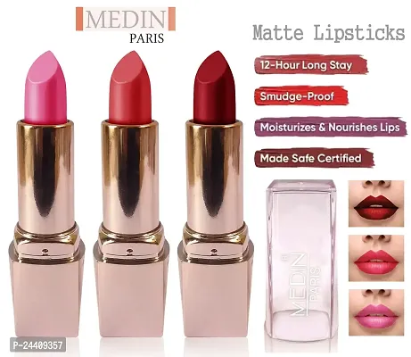 Medin Paris Girls Special Transfer Proof My Look matte Lipstick set 3 (pink maroon carrat)-thumb2