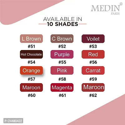 Medin Paris super matte lipstick cosmetics makeup combo set of 1 (l brown)-thumb4