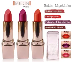 Medin Paris Girls Special Transfer Proof My Look matte Lipstick set 3 Carrat voilet orange)-thumb1