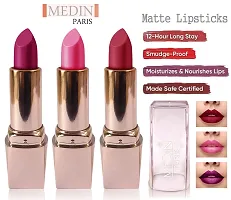 Medin Paris Girls Special Transfer Proof My Look matte Lipstick set 3 (Pink magenta violet)-thumb1