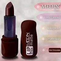 Medin Paris super matte lipstick cosmetics makeup combo set of 1 (hot chocolate)-thumb3