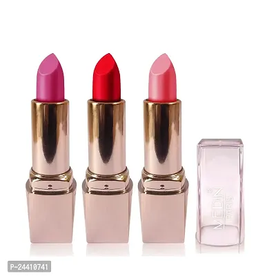 Medin Paris Girls Special Transfer Proof My Look matte Lipstick set 3 (red baby pink Purple)