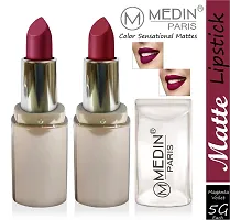 Medin Paris New Sensational Matt Matte LIPSTICK Combo set of 2 (Magenta Voilet)-thumb1