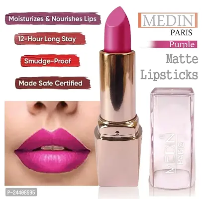 Medin Paris my look matte lipsticks cosmetics makeup combo set of 4 (pink magenta purple voilet)-thumb5