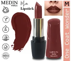 Medin Paris Ultra Hd Elegant Colors Matte Lipstick Cosmetics Makeup set of 4 (brown red pink orange)-thumb2