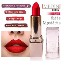 Medin Paris my look matte lipsticks cosmetics makeup combo set of 4 (voilet maroon brown red)-thumb2