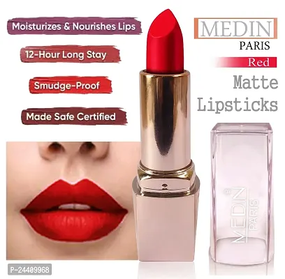 Medin Paris my look matte lipsticks cosmetics makeup combo set of 4 (voilet maroon brown red)-thumb3