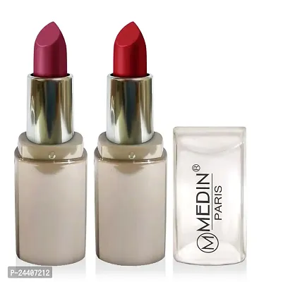 Medin Paris New Sensational Matt Matte LIPSTICK Combo set of 2 (Maroon Voilet)