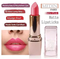 Medin Paris my look matte lipstick cosmetics makeup combo set of 4 color (brown baby pink carrat red)-thumb1