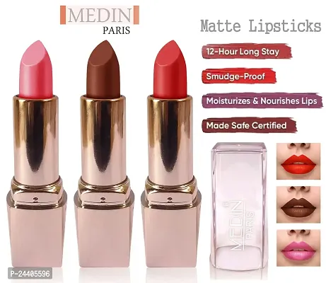 Medin Paris Girls Special Transfer Proof My Look matte Lipstick set 3 (d orange Baby Pink brown copy)-thumb2