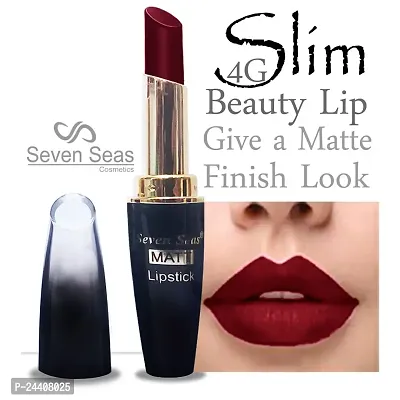 Seven Seas Cosmetics Makeup 4g Matte Lipstick Non Transfer Kiss proff Combo Set of 2 Color (maroon orange)-thumb3