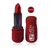 Medin Paris super matte lipstick cosmetics makeup combo set of 1 (Maroon)-thumb2