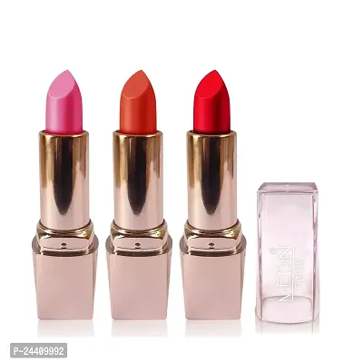 Medin Paris Girls Special Transfer Proof My Look matte Lipstick set 3 (Red Pink Orange)-thumb0