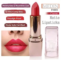 Medin Paris my look matte lipstick cosmetics makeup combo set of 4 color (brown baby pink carrat red)-thumb3