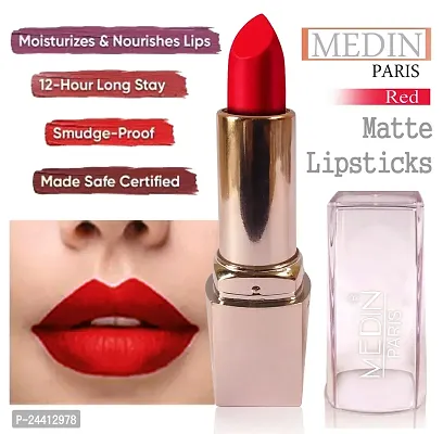 Medin Paris my look matte lipstick cosmetics makeup combo set of 4 color (brown baby pink carrat red)-thumb3