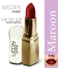 Medin Paris triangle lip to lip Matte lipsticks set of 1 (Maroon)-thumb1