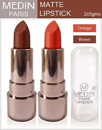 Medin Paris copper Body matte lipstick cosmetics makeup combo set of 6 color (red brown voilet magenta purple orange)-thumb3