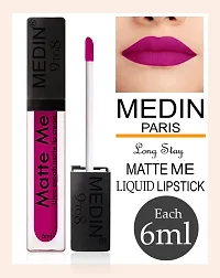 Medin Paris Matte me 9to8 liquid lipsticks set of 2 ( Falsa Purple)-thumb3