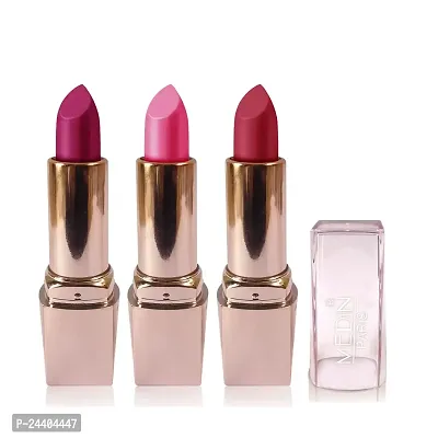 Medin Paris Girls Special Transfer Proof My Look matte Lipstick set 3 (Pink magenta violet)