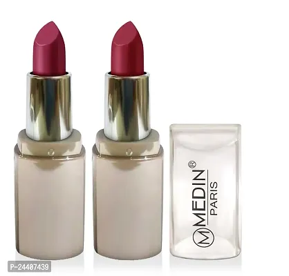 Medin Paris New Sensational Matt Matte LIPSTICK Combo set of 2 (Magenta Voilet)