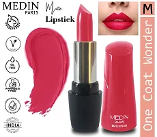 Medin Paris Ultra Hd Elegant Colors Matte Lipstick Cosmetics Makeup set of 4 (pink brown pink l pink l carrat)-thumb3