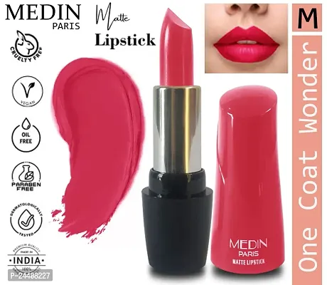 Medin Paris Ultra Hd Elegant Colors Matte Lipstick Cosmetics Makeup set of 4 (pink brown pink l pink l carrat)-thumb4