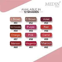 Medin Paris super matte lipstick cosmetics makeup combo set of 1 (L Maroon)-thumb2