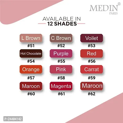 Medin Paris super matte lipstick cosmetics makeup combo set of 1 (L Maroon)-thumb3