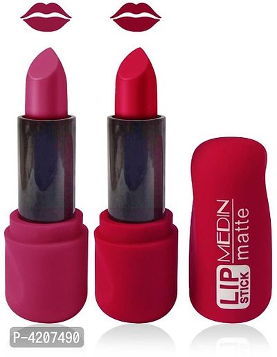 Medin Paris super matte lipstick cosmetics makup combo set of 2-thumb0