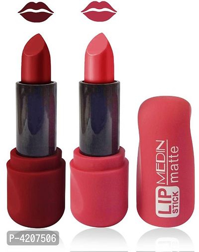 Medin Paris super matte lipstick cosmetics makup combo set of 2