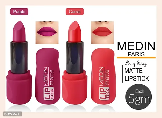 Medin Paris super matte lipstick cosmetics makup combo set of 2