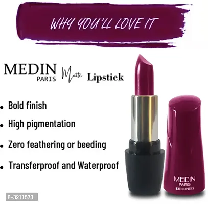 Medin Paris Ultra HD Elegant Colors Matte Lipstick Cosmetics Makeup 007 Series Set Of 2-thumb2