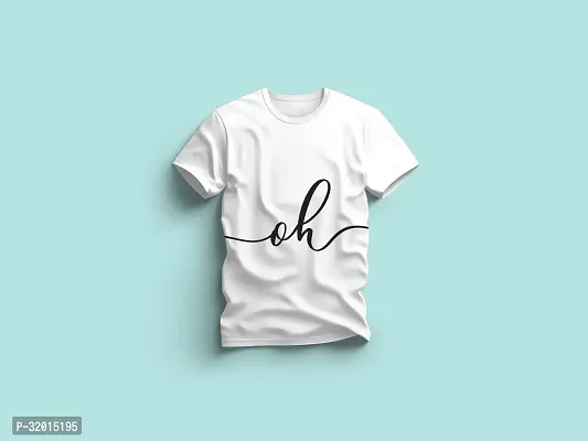 Stylish Polycotton White Printed Tees For Men-thumb0