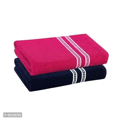 ALYT Bath towel 100% Cotton 2 Piece Bath Towel Set,  GSM Color (Blue Pink)