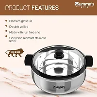 Durable Stainless Steel Thermoware Casserole With Glass Lid Hot Pot Roti Box With Lid For Kitchen Keeps Warm Upto 2 Hours -3500Ml-thumb4