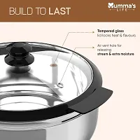 Mumma's LIFE- Stainless Steel Thermoware Casserole with Glass Lid| Hot Pot Roti Box for Kitchen Keeps Warm Upto 2 Hours| hot case with Lid for Kitchen (1500ml)-thumb4