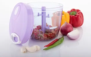 Mumma's LIFE- Vegetable Chopper | Handy and Compact Manual Food Chopper with Stainless Steel Blades | 1 Liters |Large Hand Powered| Onion Chopper | Vegetable Cutter | Veggie chopper | Pull Chopper (1000ml)-thumb1